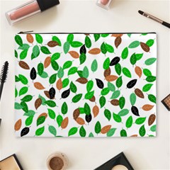 Leaves True Leaves Autumn Green Cosmetic Bag (xl) by Celenk