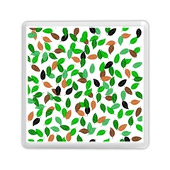 Leaves True Leaves Autumn Green Memory Card Reader (square)  by Celenk