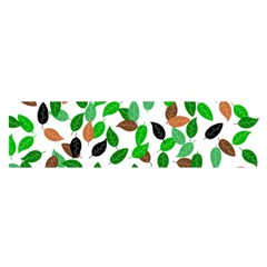 Leaves True Leaves Autumn Green Satin Scarf (oblong) by Celenk