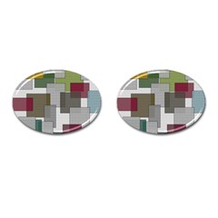 Decor Painting Design Texture Cufflinks (oval) by Celenk