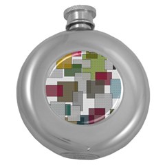 Decor Painting Design Texture Round Hip Flask (5 Oz) by Celenk