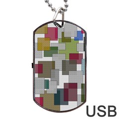 Decor Painting Design Texture Dog Tag Usb Flash (one Side) by Celenk