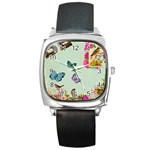 collage Square Metal Watch Front