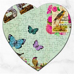 Collage Jigsaw Puzzle (heart) by NouveauDesign