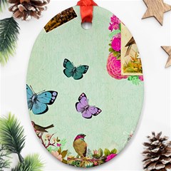 Collage Oval Ornament (two Sides) by NouveauDesign