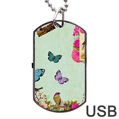 Collage Dog Tag Usb Flash (one Side) by NouveauDesign