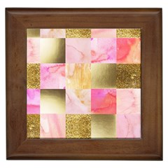 Collage Gold And Pink Framed Tiles by NouveauDesign