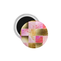 Collage Gold And Pink 1 75  Magnets by NouveauDesign