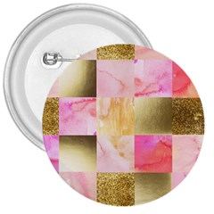 Collage Gold And Pink 3  Buttons by NouveauDesign