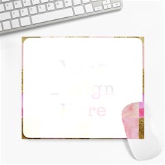 Collage Gold And Pink Large Mousepads by NouveauDesign