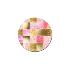 Collage Gold And Pink Golf Ball Marker by NouveauDesign