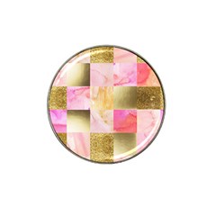 Collage Gold And Pink Hat Clip Ball Marker (4 Pack) by NouveauDesign