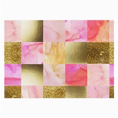 Collage Gold And Pink Large Glasses Cloth by NouveauDesign