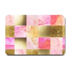 Collage Gold And Pink Small Doormat  by NouveauDesign