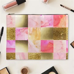 Collage Gold And Pink Cosmetic Bag (xl) by NouveauDesign