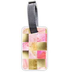 Collage Gold And Pink Luggage Tags (one Side)  by NouveauDesign