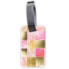 Collage Gold And Pink Luggage Tags (two Sides) by NouveauDesign