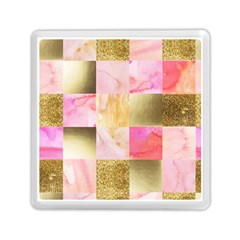 Collage Gold And Pink Memory Card Reader (square)  by NouveauDesign