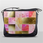 collage gold and pink Messenger Bags Front