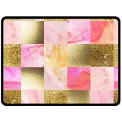 Collage Gold And Pink Double Sided Fleece Blanket (large)  by NouveauDesign