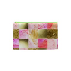 Collage Gold And Pink Cosmetic Bag (xs) by NouveauDesign