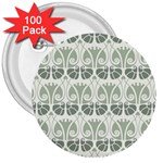 teal beige 3  Buttons (100 pack)  Front