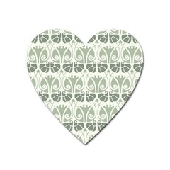 Teal Beige Heart Magnet by NouveauDesign