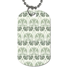 Teal Beige Dog Tag (one Side) by NouveauDesign