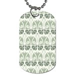 teal beige Dog Tag (One Side) Front