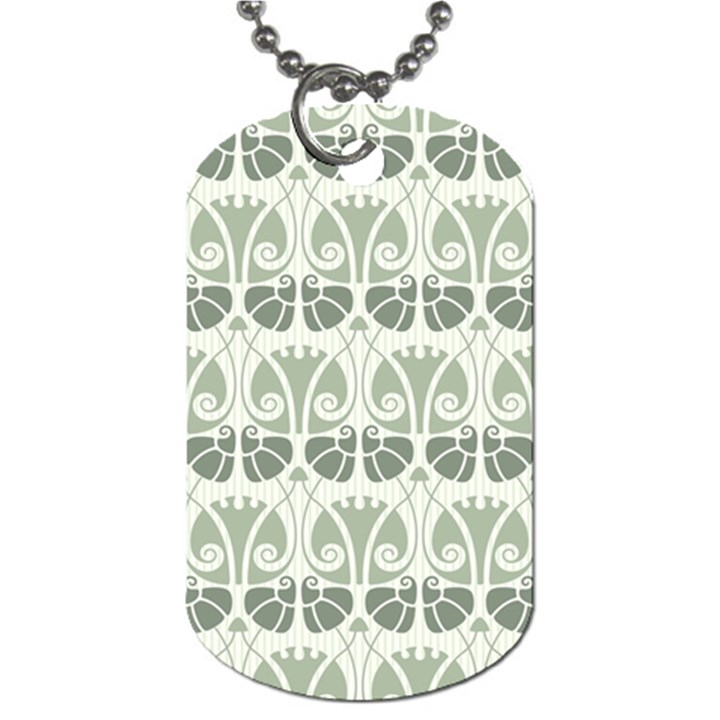 teal beige Dog Tag (One Side)