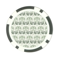 Teal Beige Poker Chip Card Guard by NouveauDesign