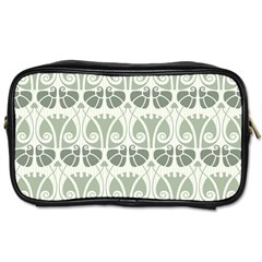 Teal Beige Toiletries Bags 2-side by NouveauDesign