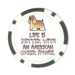 Life Is Better With An American Cocker Spaniel Poker Chip Card Guard (10 Pack) by Bigfootshirtshop