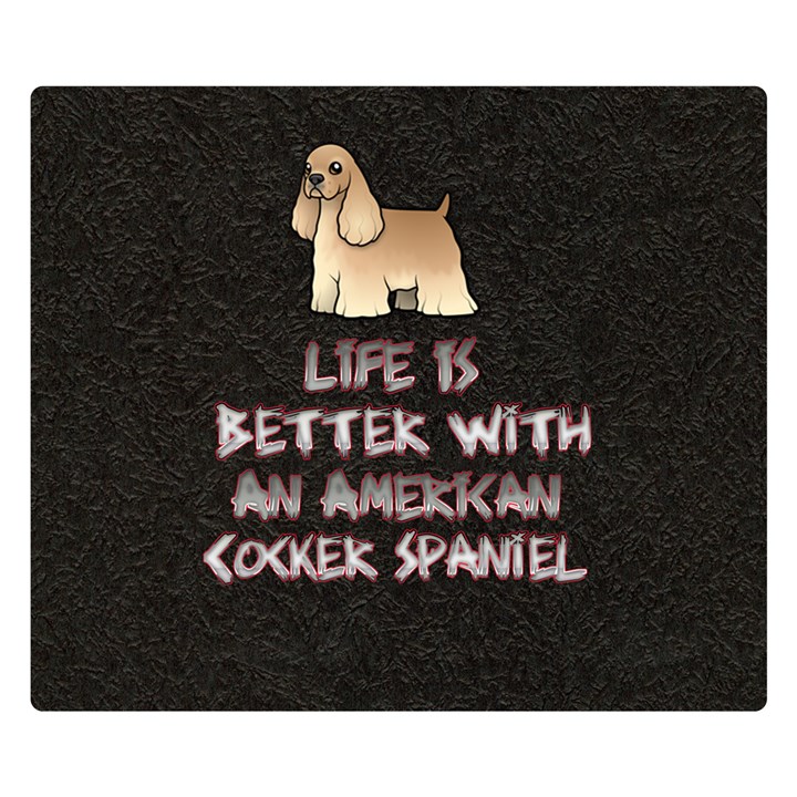 Life Is Better With An American Cocker Spaniel  Double Sided Flano Blanket (Small)