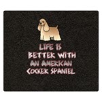 Life Is Better With An American Cocker Spaniel  Double Sided Flano Blanket (Small) 50 x40  Blanket Back