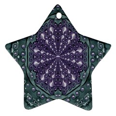 Star And Flower Mandala In Wonderful Colors Ornament (star) by pepitasart