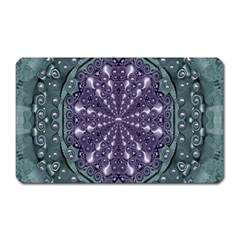 Star And Flower Mandala In Wonderful Colors Magnet (rectangular) by pepitasart