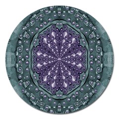 Star And Flower Mandala In Wonderful Colors Magnet 5  (round) by pepitasart