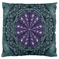 Star And Flower Mandala In Wonderful Colors Large Cushion Case (two Sides) by pepitasart