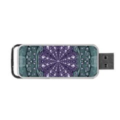 Star And Flower Mandala In Wonderful Colors Portable Usb Flash (two Sides) by pepitasart