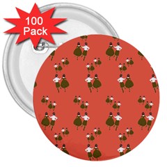 Dance 3  Buttons (100 Pack) 