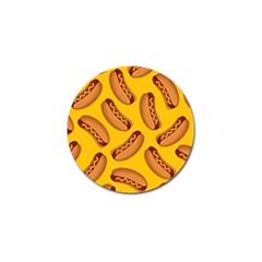 Hot Dog Seamless Pattern Golf Ball Marker by Celenk