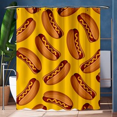 Hot Dog Seamless Pattern Shower Curtain 60  X 72  (medium)  by Celenk