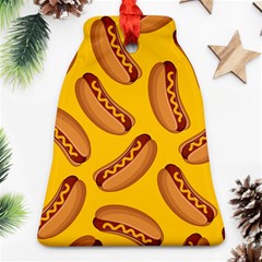 Hot Dog Seamless Pattern Ornament (bell) by Celenk