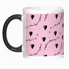 Love Hearth Pink Pattern Morph Mugs by Celenk