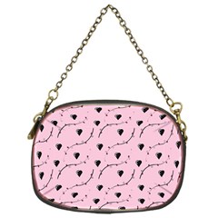 Love Hearth Pink Pattern Chain Purses (one Side)  by Celenk