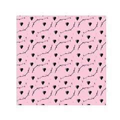 Love Hearth Pink Pattern Small Satin Scarf (square) by Celenk