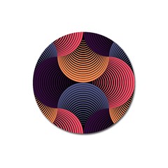 Geometric Swirls Magnet 3  (round) by Celenk