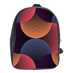 Geometric Swirls School Bag (large) by Celenk