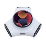 Geometric Swirls 3-Port USB Hub Front